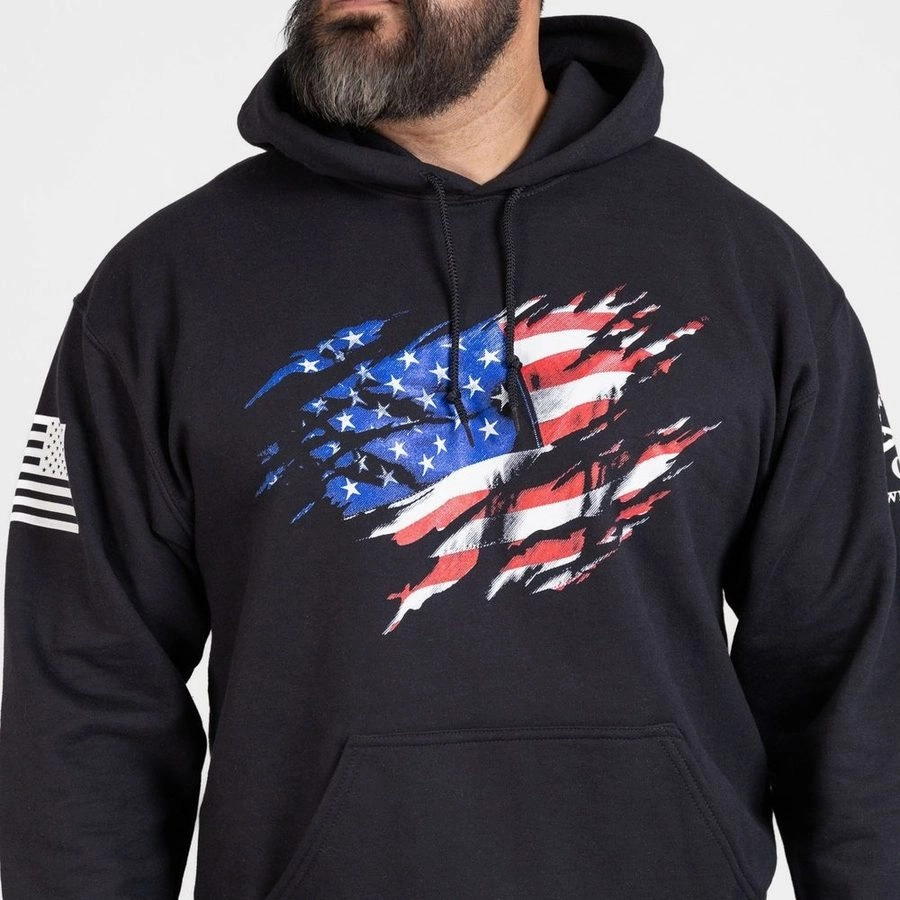 Beachwear Poly Cotton Blend Still Standing Hoodie - Black