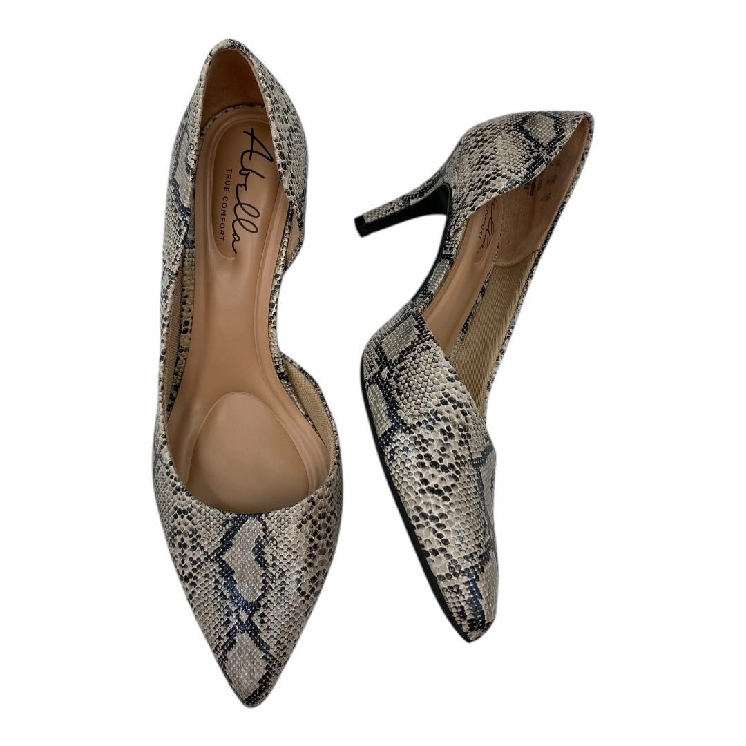 Creative Look Tapered Heel Shoes Heels Stiletto By Cmc In Snakeskin Print, Size:6