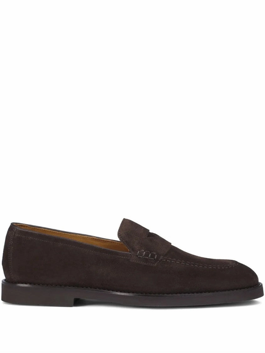 Brown Suede Loafers With Timeless Elegance Fashionable Design Commuter Look