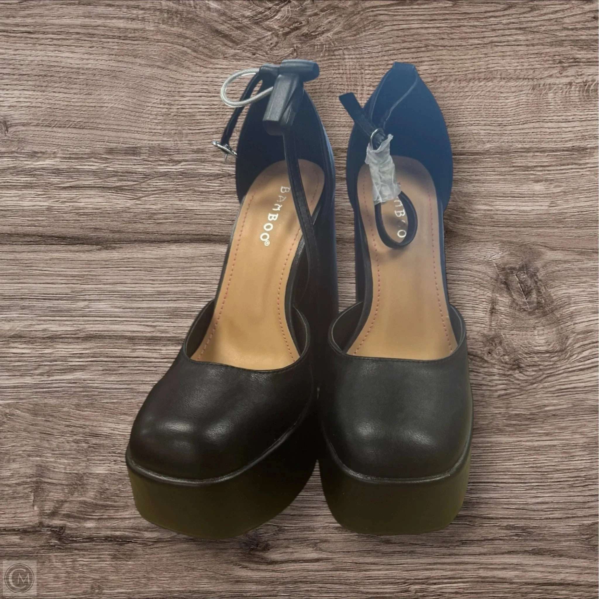 Fashion Look Shoes Heels Block By Boohoo Boutique In Black, Size: 7.5