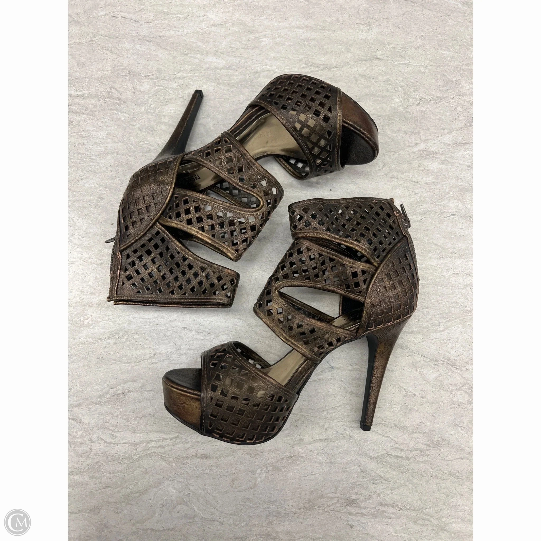 Shoes Heels Stiletto By Kenneth Cole Reaction In Bronze, Size: 9.5 Everyday Edge