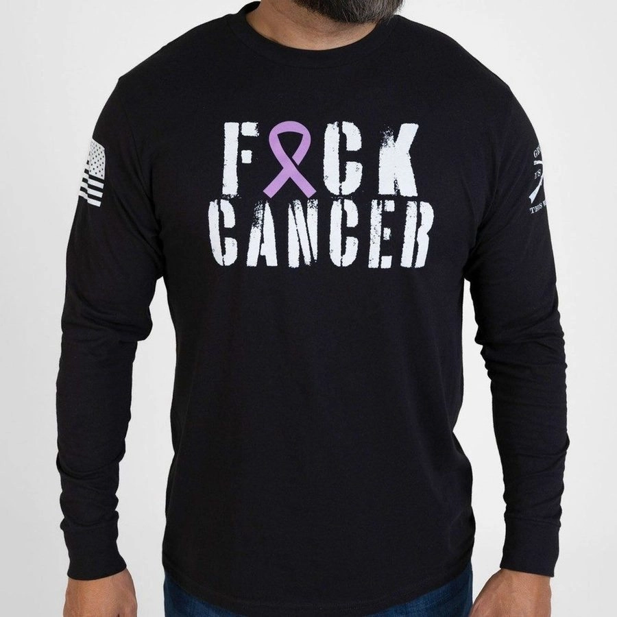 F*ck Cancer Long Sleeve - Black Breathable Layer Design Family outing