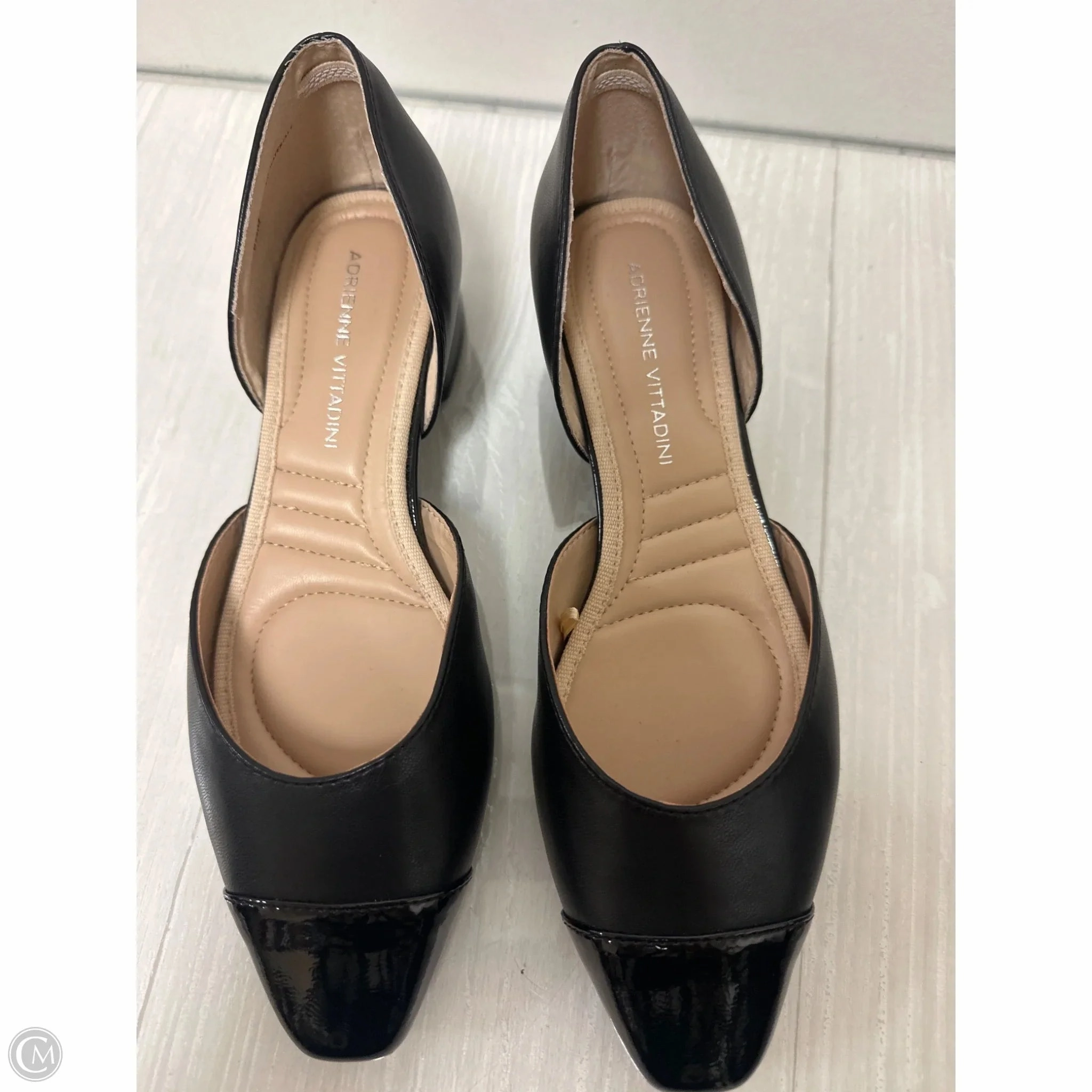 Shoes Heels Block By Adrienne Vittadini In Black, Size: 6.5 Shock Resistance Peep Toe Sandals