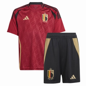 Thermal Regulation System Comfort Fit Design Belgium 2024 Home Mini Kit Full Set Shirt & Shorts
