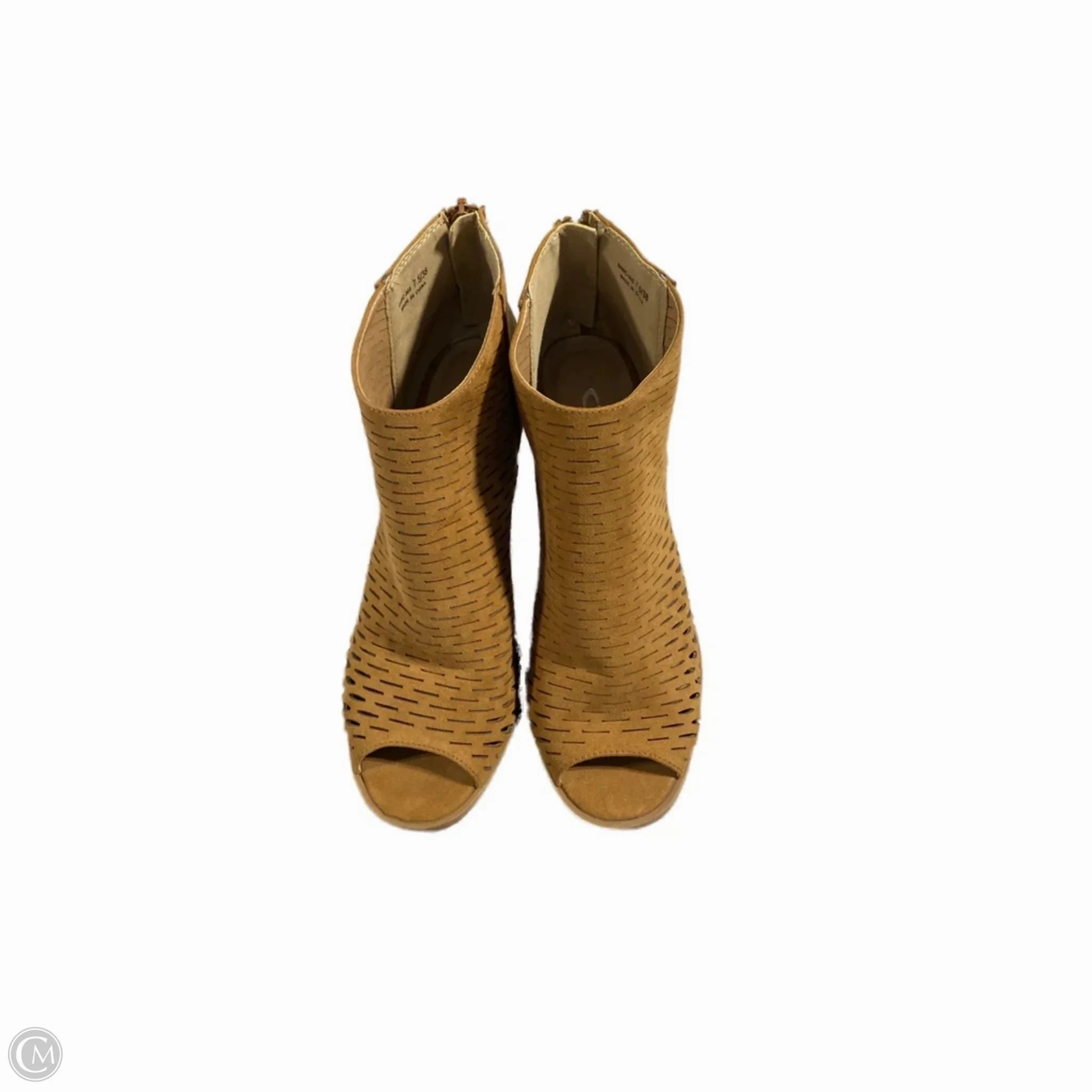 Shoes Heels Block By Chinese Laundry In Brown, Size: 7.5 Wear resistant Leather Heeled Sandals