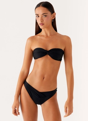 Delta Bandeau Bikini Top - Black Recyclable Packaging Material Trendy Vibes