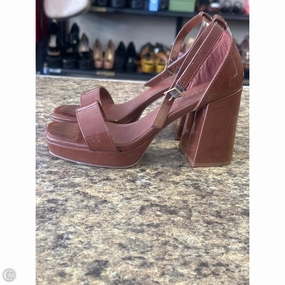 Cool Finish Refined Shoes Heels Block By Madden Girl In Brown, Size: 6.5