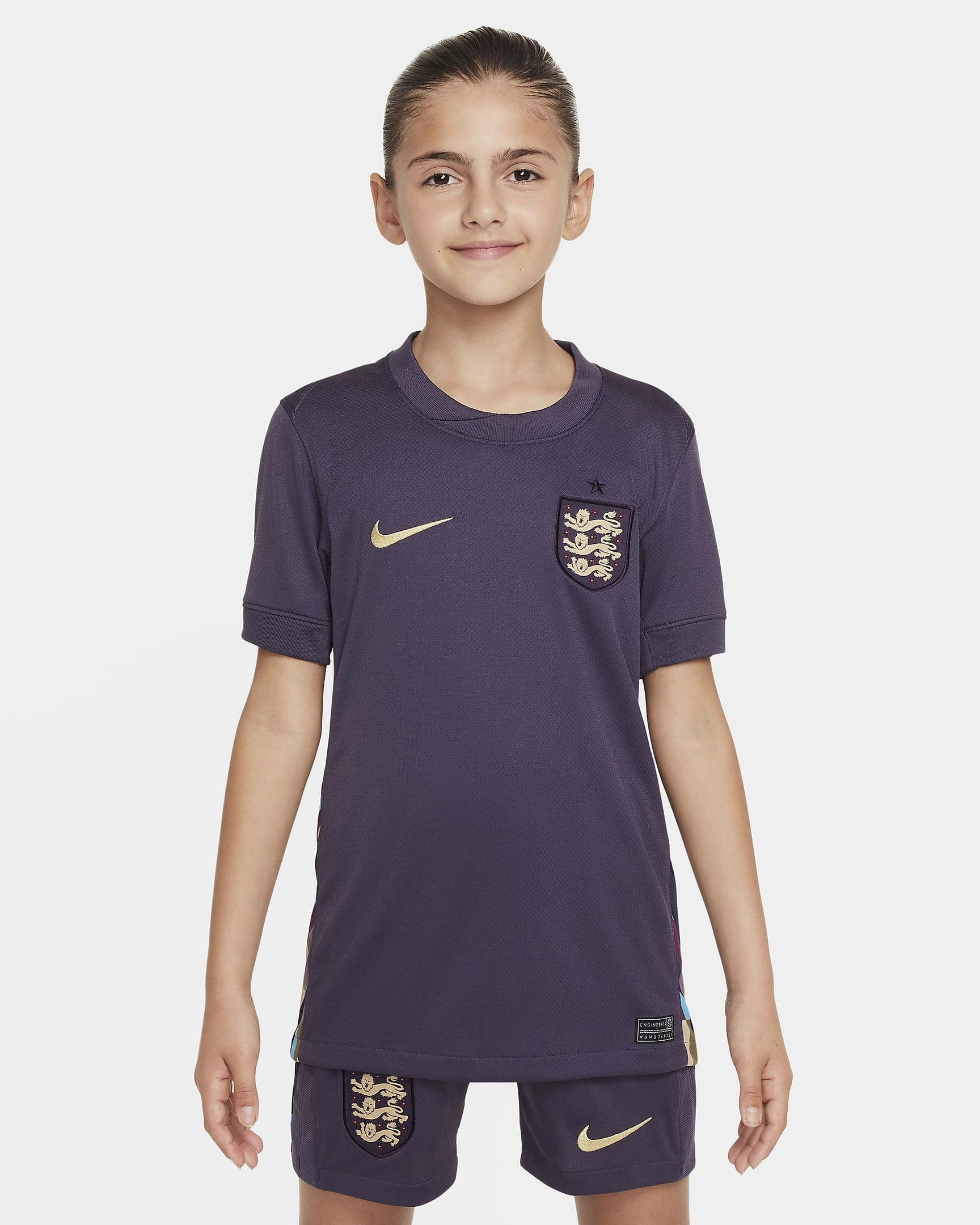 England 2024 Away Mini Kit Full Set Shirt & Shorts Tubular Body Mapping Vapor Transfer Fabric