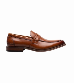 Cloud Flow Fresh Dash Men's Marlowe Algonquin Moc Toe Slip On Shoes In Cognac