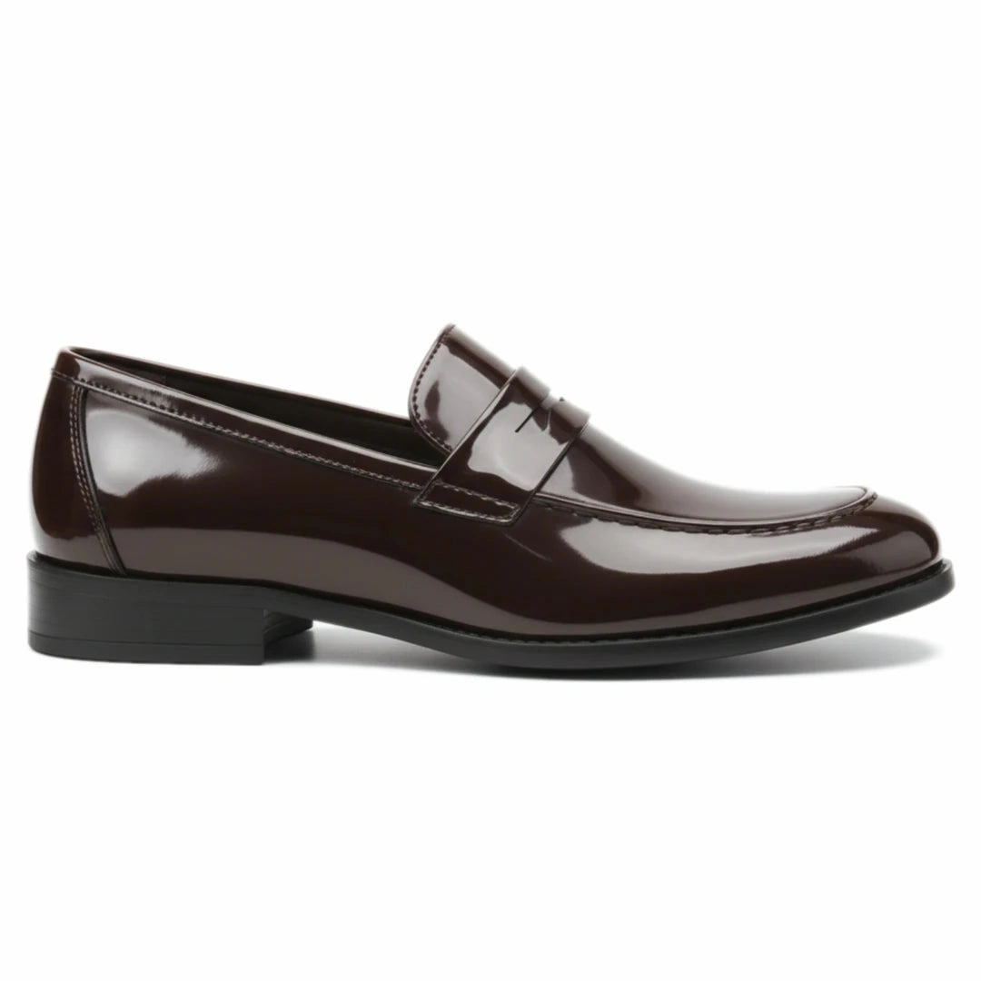 Slip-On Penny Loafers Classic Faux Leather Dress Shoes Spring Light