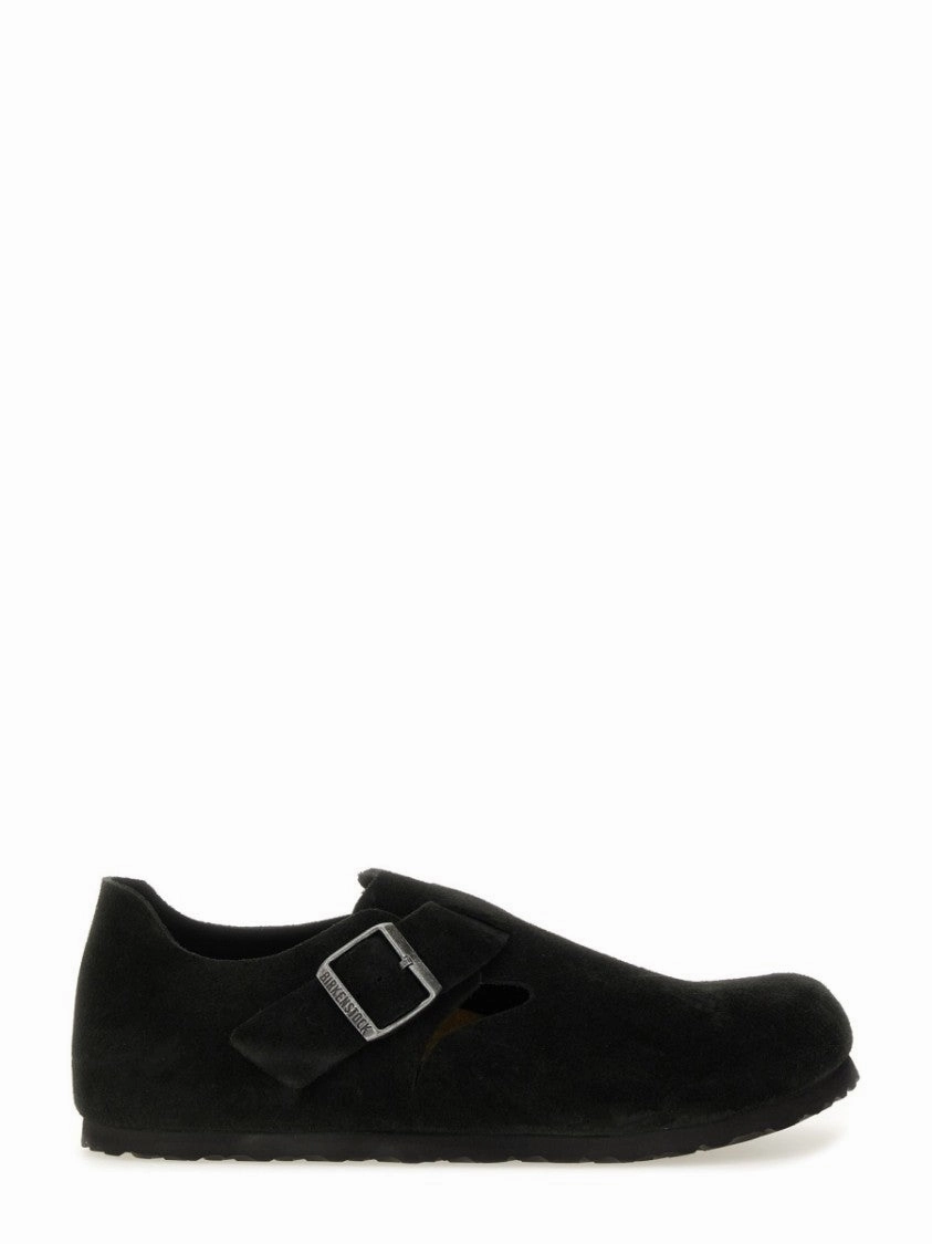 Suede Slip-On Sabot With Adjustable Buckle Strap Cool Steps Strong Walk