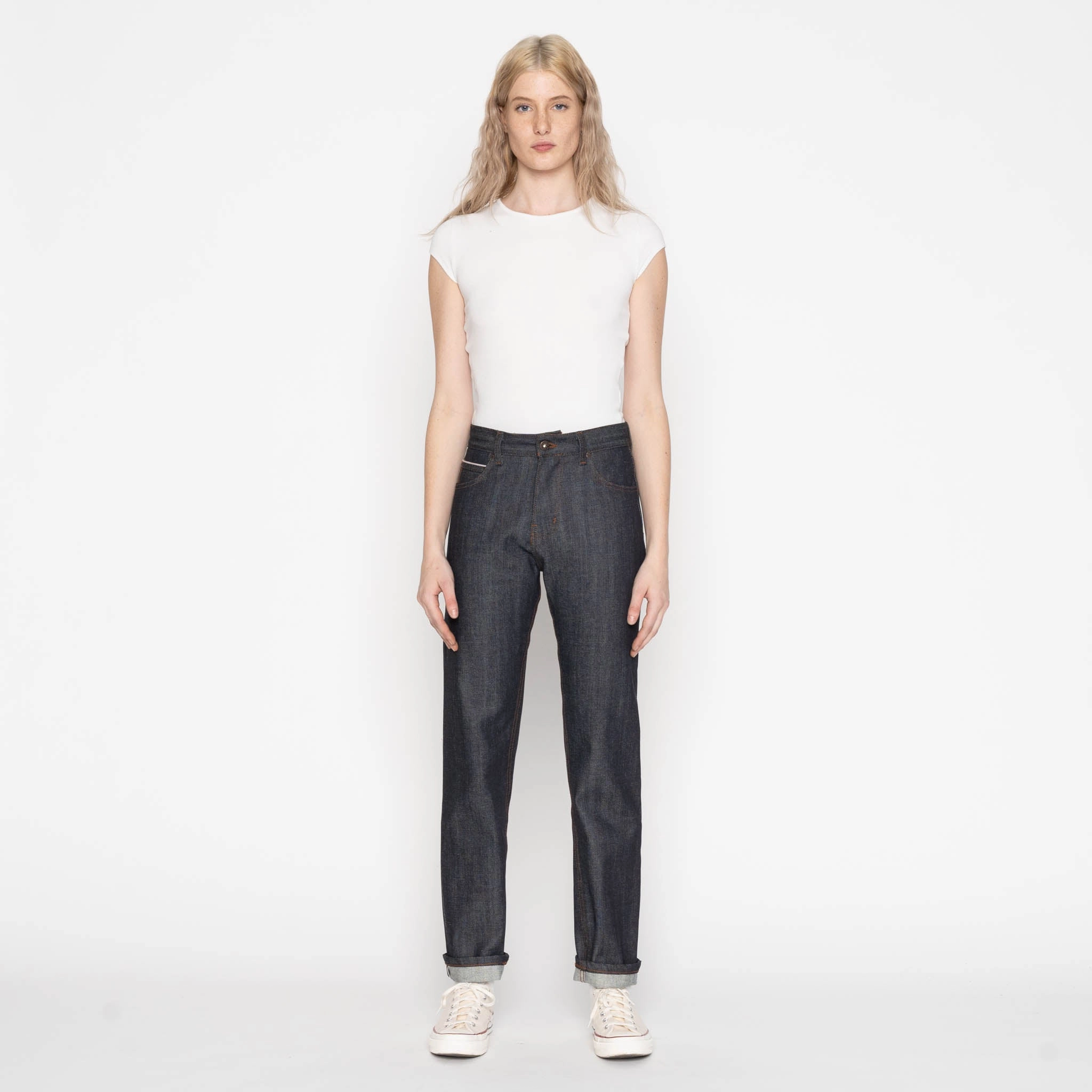 All Season Style Contemporary Look Super Girl - Stretch Selvedge - Indigo