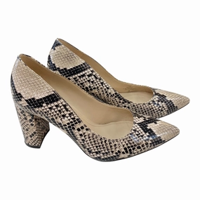 Wide fit Shoes Heels Block By Marc Fisher In Snakeskin Print, Size:6.5