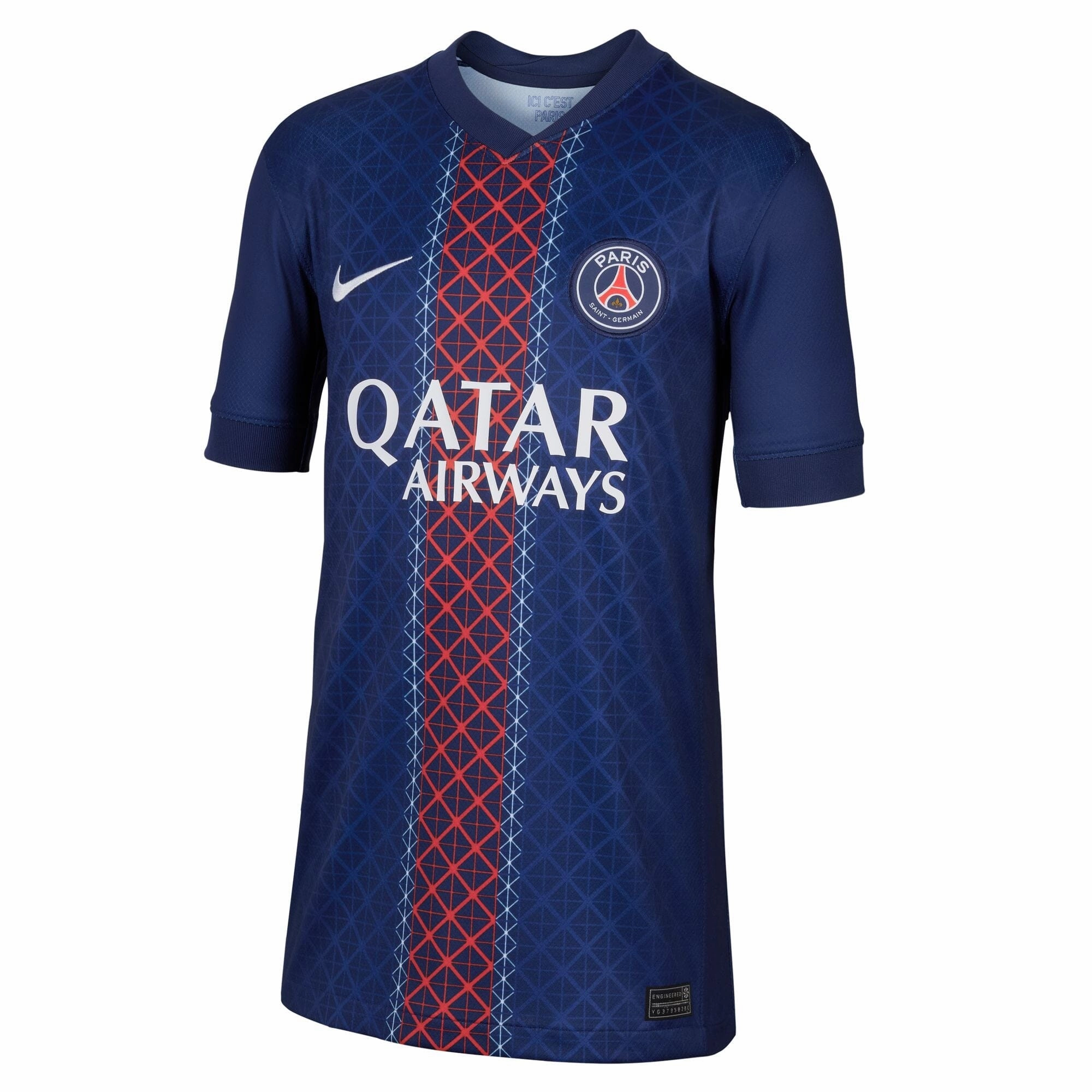 Athletic Silicone Grip Flex Fit Construction Paris Saint-Germain 25/26 Home Youth Jersey (HJ5293-411)