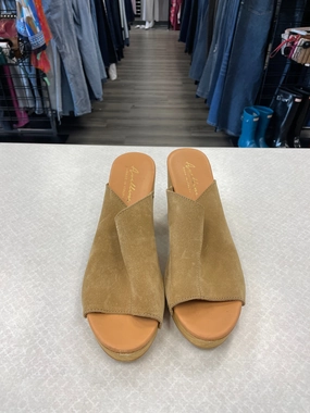 Tan Shoes Heels Block Clothes Mentor, Size 9 Shockproof Boho Wedding Heels