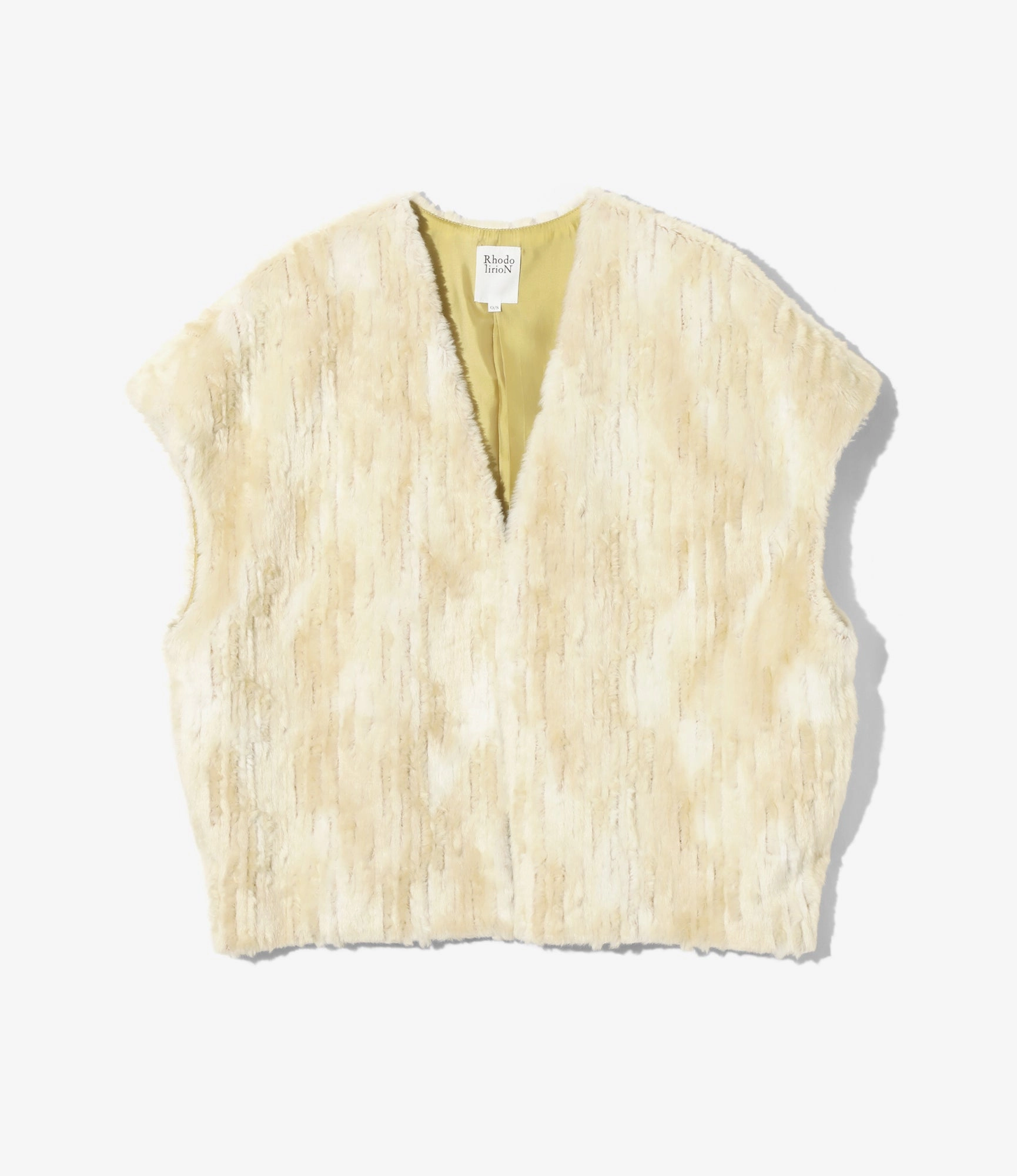 Improvement without pockets Sleeveless Bolero ?C Natural Eco Fur