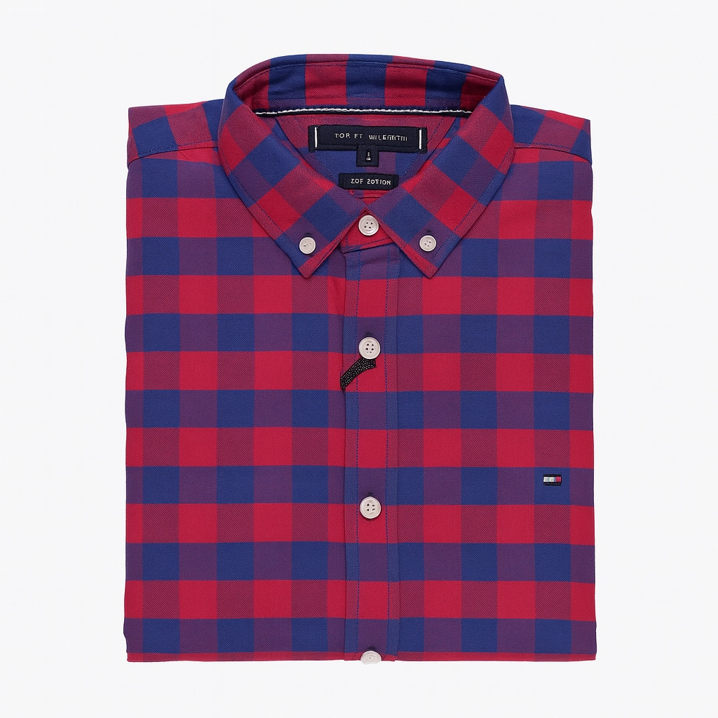 Tommy Hilfiger Men Long Sleeve  Check Shirt Local Favorite