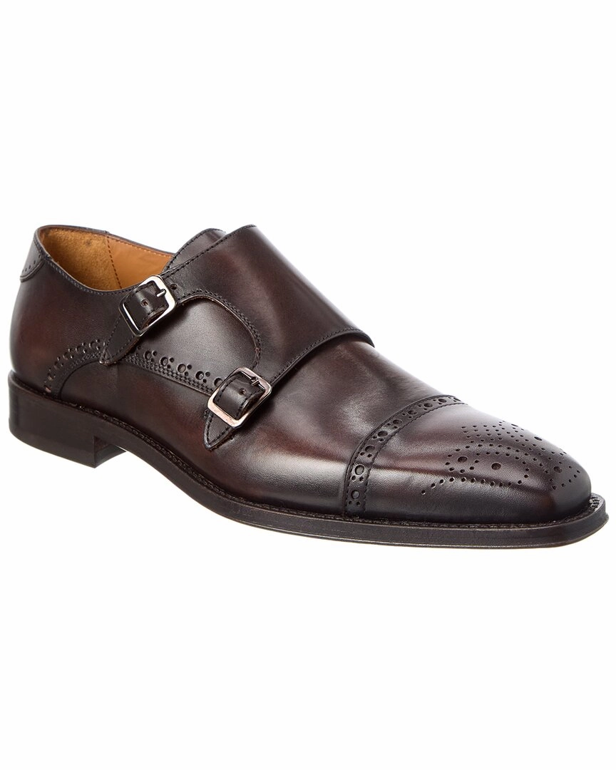 Soft Steps Antonio Maurizi Cap Toe Double Monk Leather Loafer
