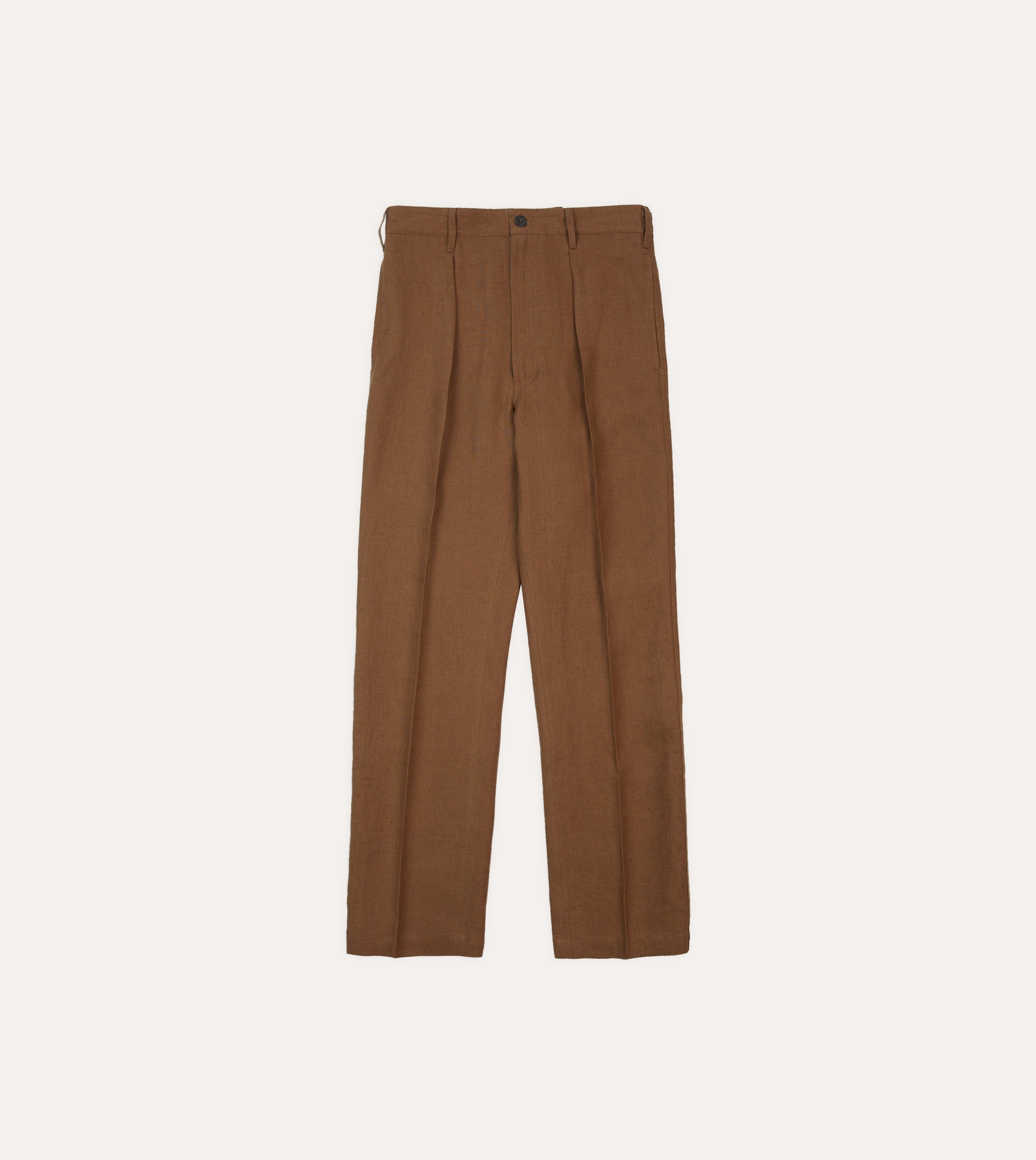 Chilly Day Layers Cozy Stretch Fit Tobacco Antique Linen Games Trousers