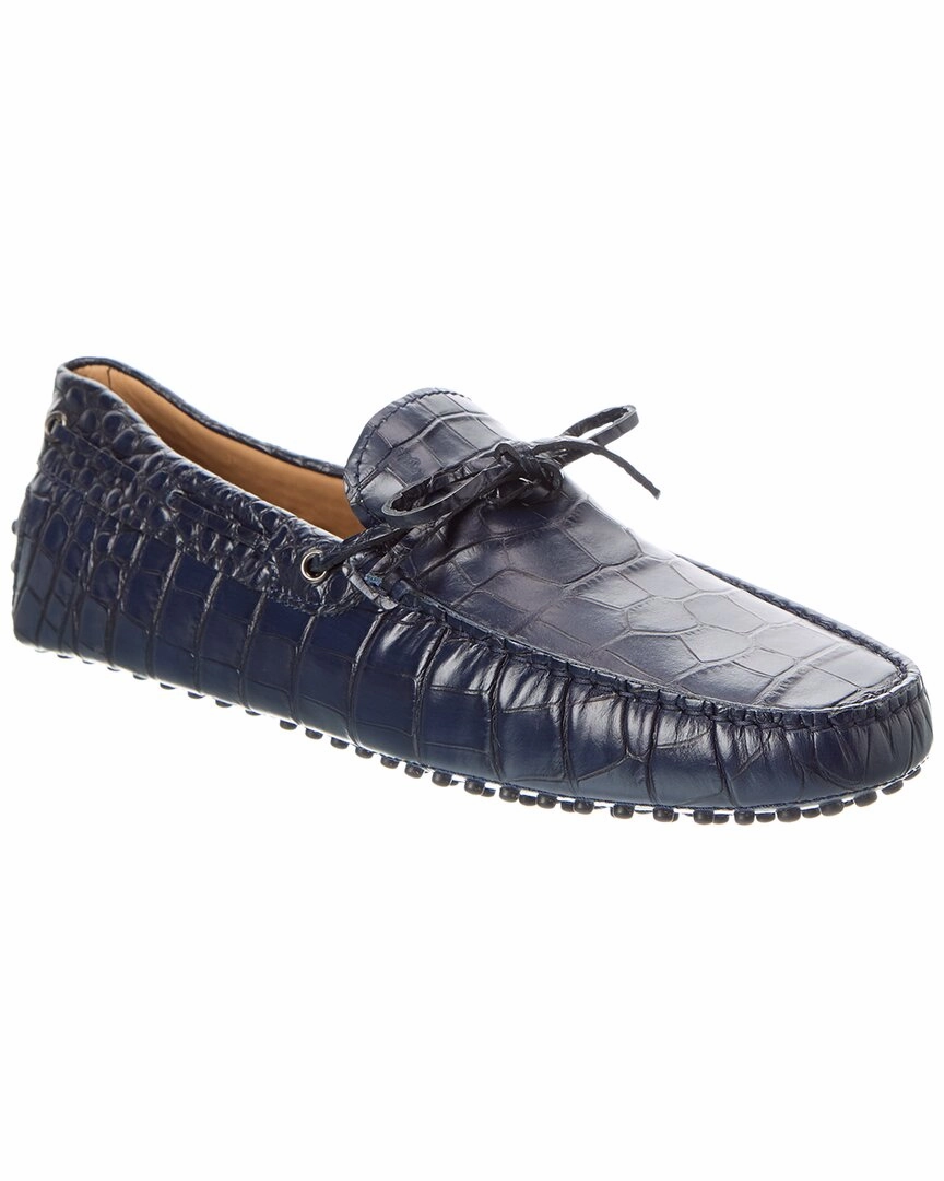 Hold Sure TOD??s Croc-Embossed Leather Loafer