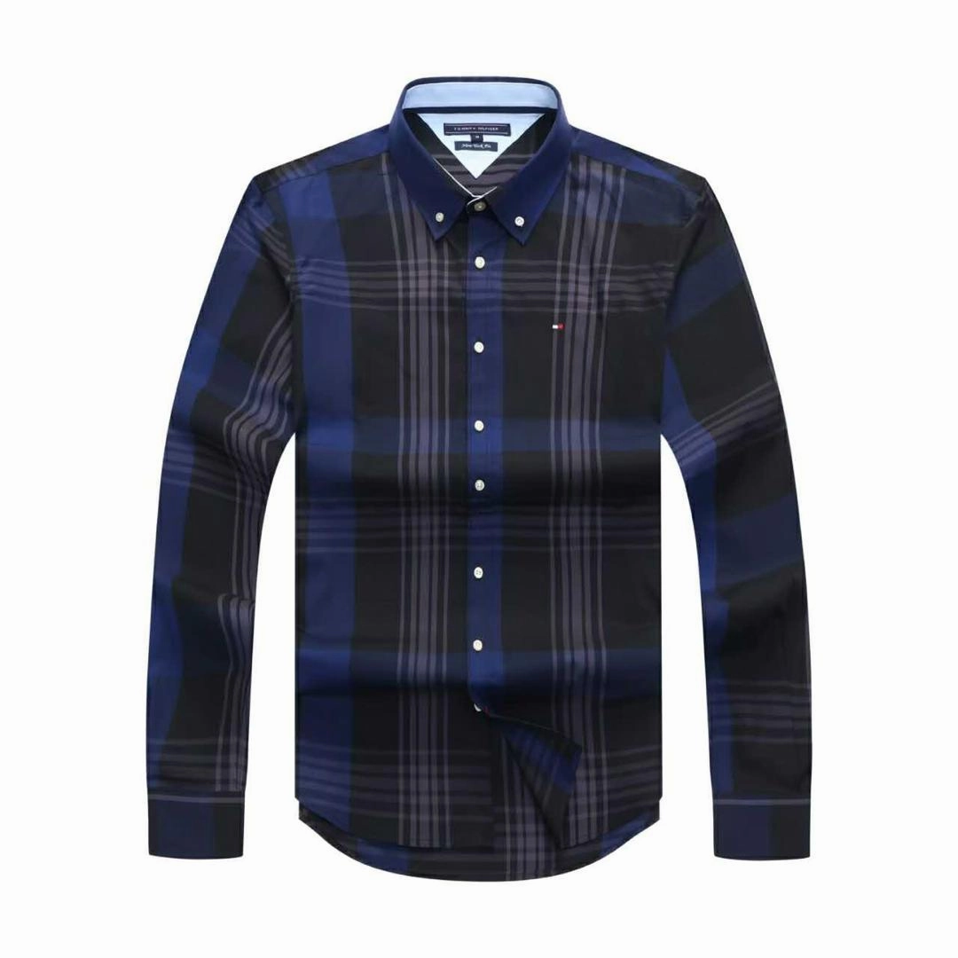 Tommy Hilfiger Long Sleeve Men II Check Shirt Casual Design Lightweight texture