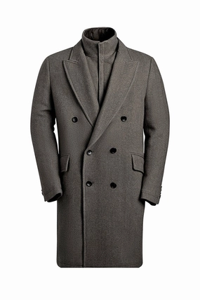 Casual Classic Trail To Town TOWNSEND CHARCOAL HERRINGBONE OVERCOAT