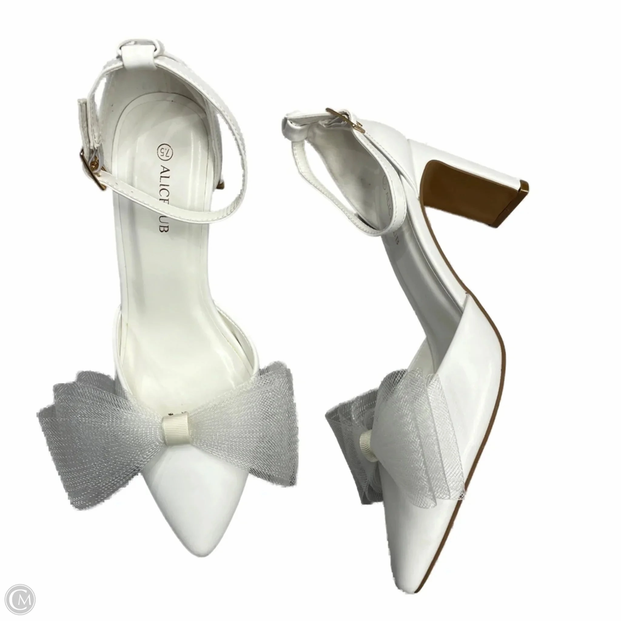 Shoes Heels Block By Clothes Mentor In White, Size: 7.5 Chic Party Heels