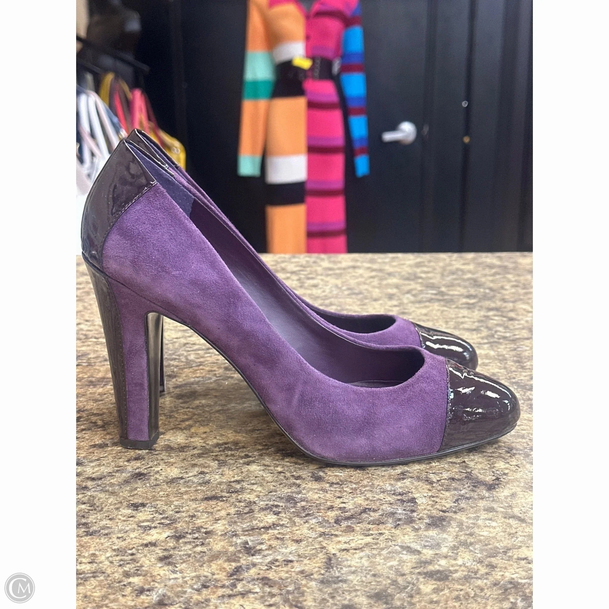 Wedding Heels Shoes Heels Block By Lauren By Ralph Lauren In Purple, Size: 10