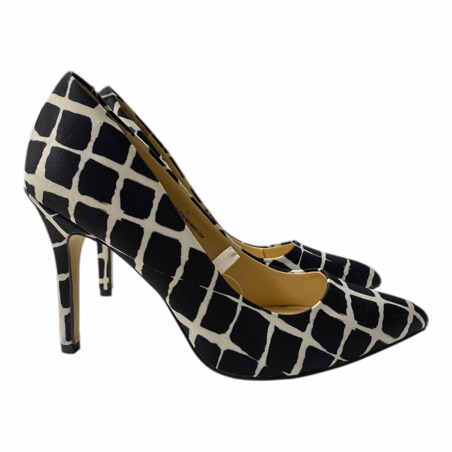 Shoes Heels Stiletto By Target-Designer In Black & White, Size:10 Elastic laces