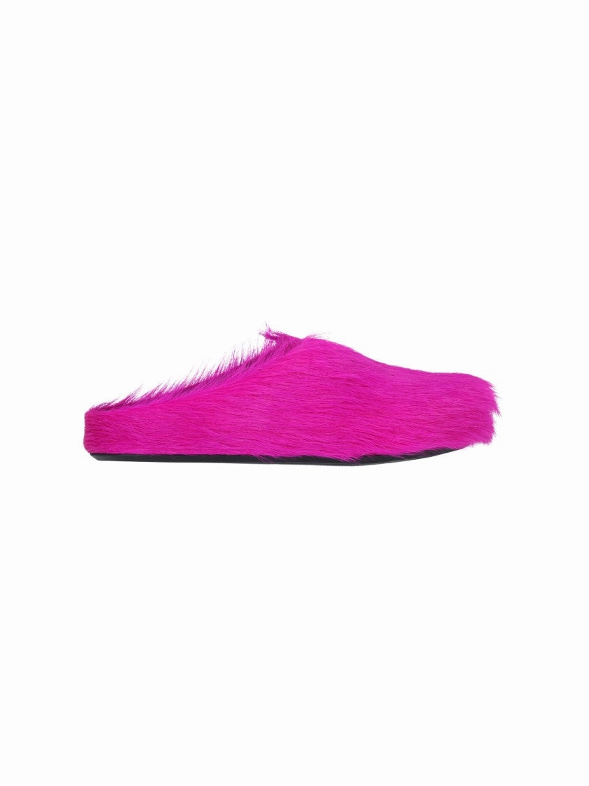 Comfortable Leather Slip-ons Day Comfort Fussbett" Sabot ?C Fuchsia