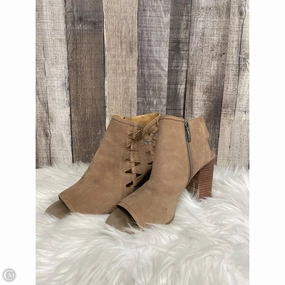 Chunky Heeled Boots City Energy Shoes Heels Block By Franco Sarto In Brown, Size: 9