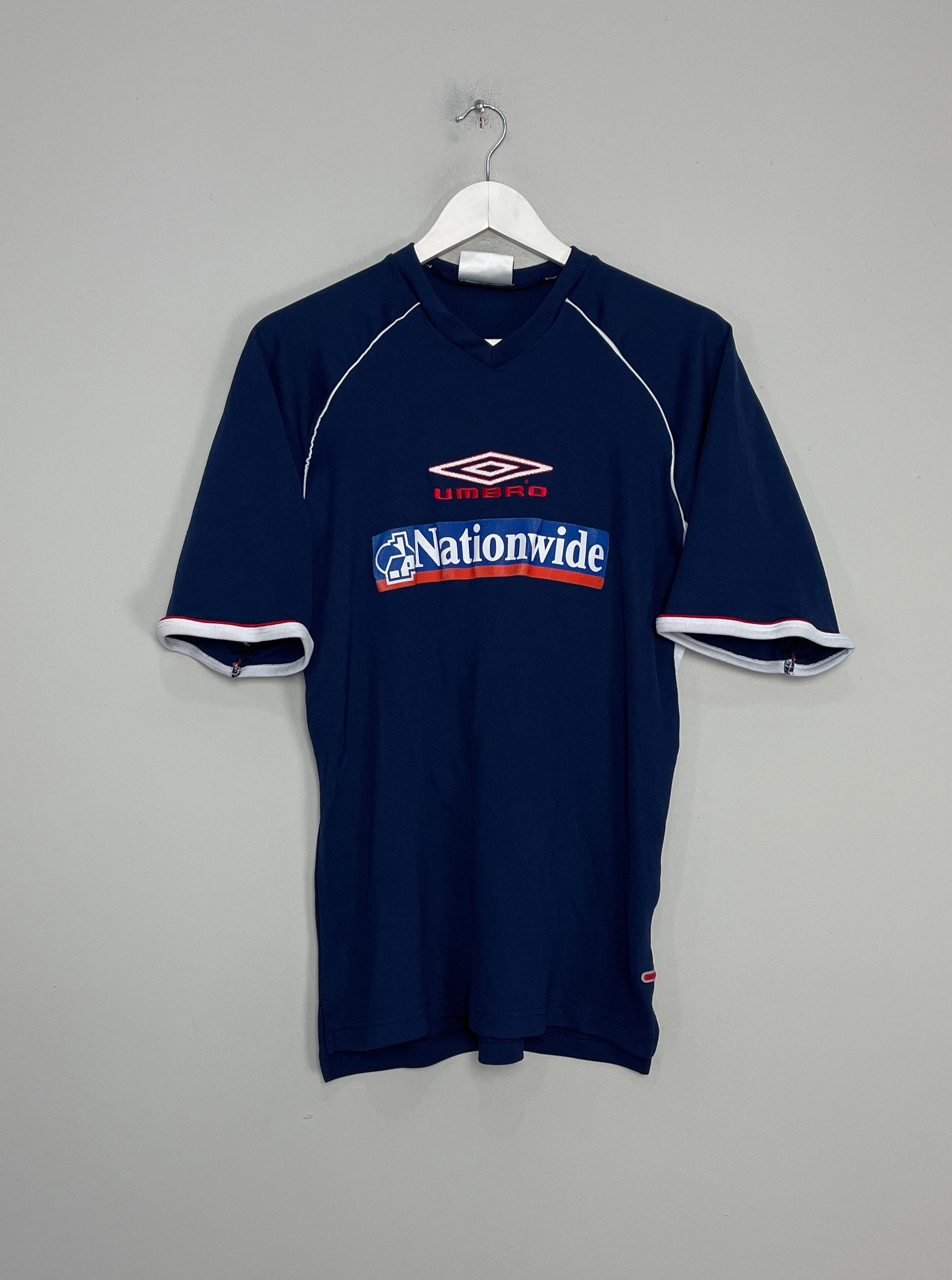 Flatlock Seams 2002 ENGLAND TRAINING SHIRT (XL) UMBRO