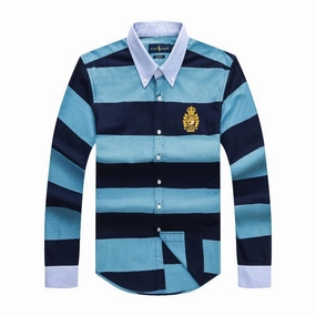 Polo Ralph Lauren  Bold Stripe Badge Long Sleeve Shirt Breathable Comfort