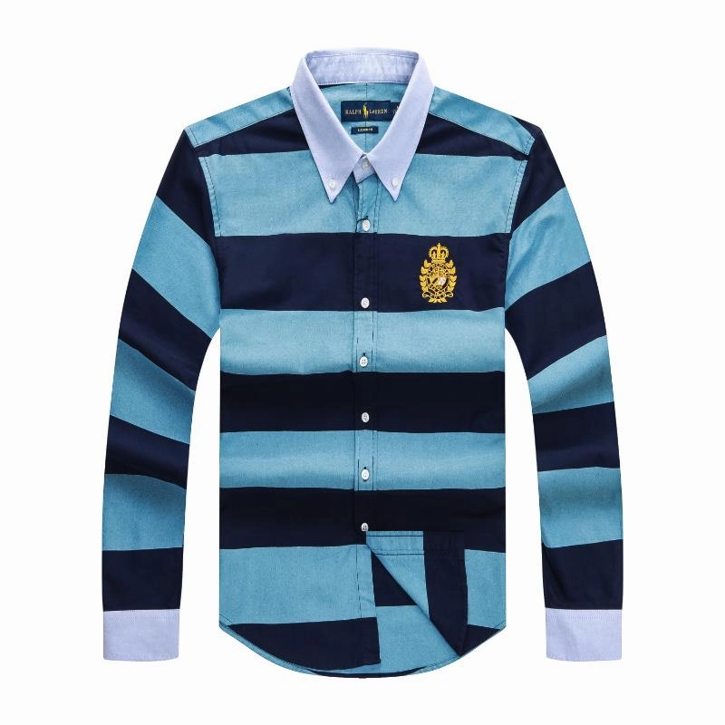 Polo Ralph Lauren  Bold Stripe Badge Long Sleeve Shirt Breathable Comfort