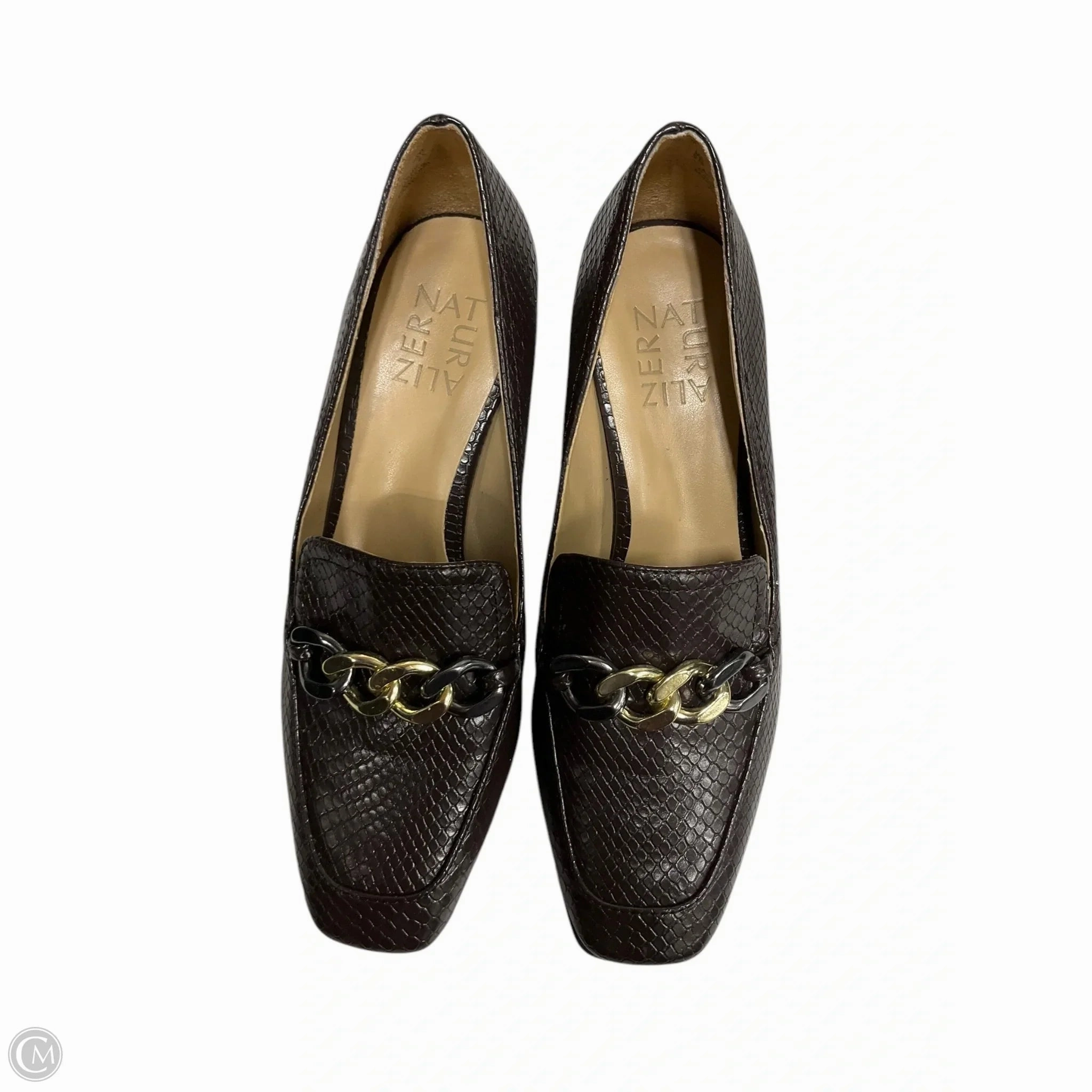 Impact protection Mood Ready Shoes Heels Block By Naturalizer In Brown, Size: 6