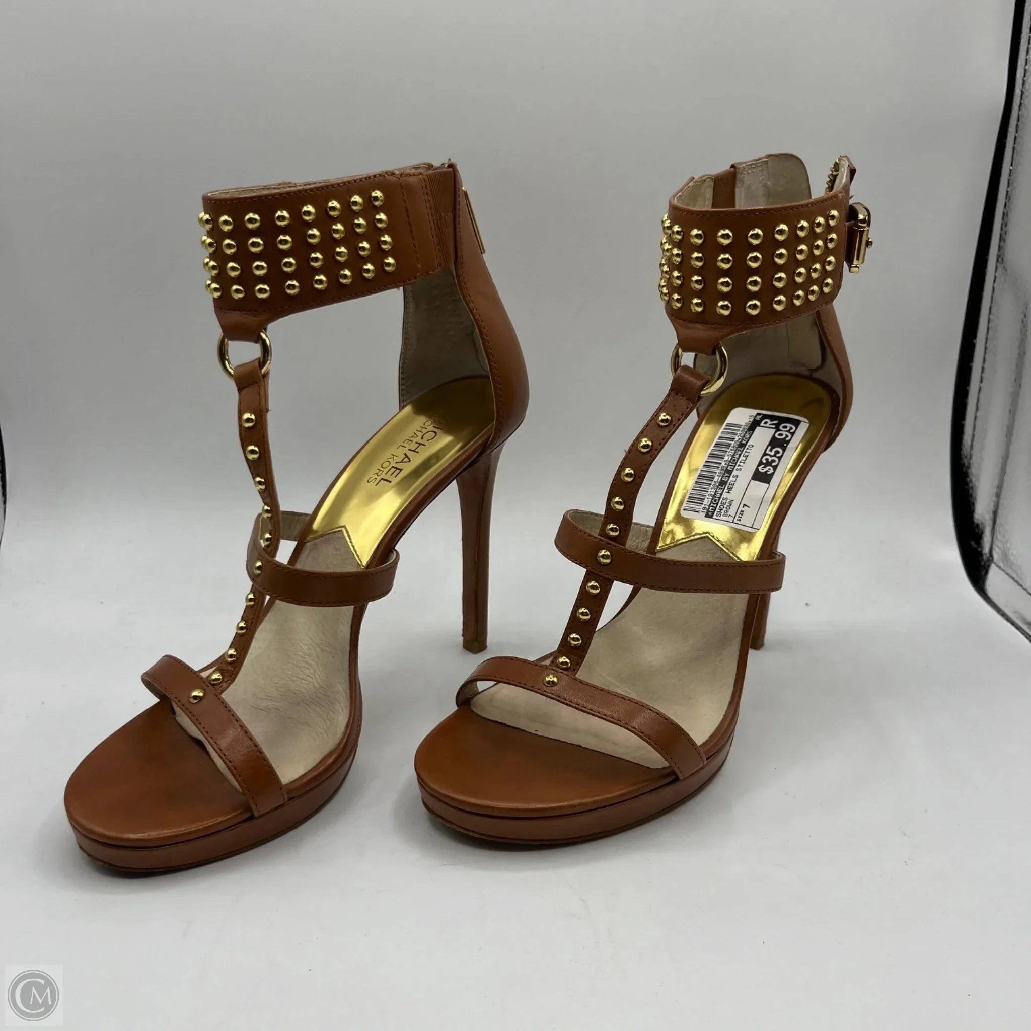 Silky feel Classic Red Heels Shoes Heels Stiletto By Michael By Michael Kors In Brown, Size: 7