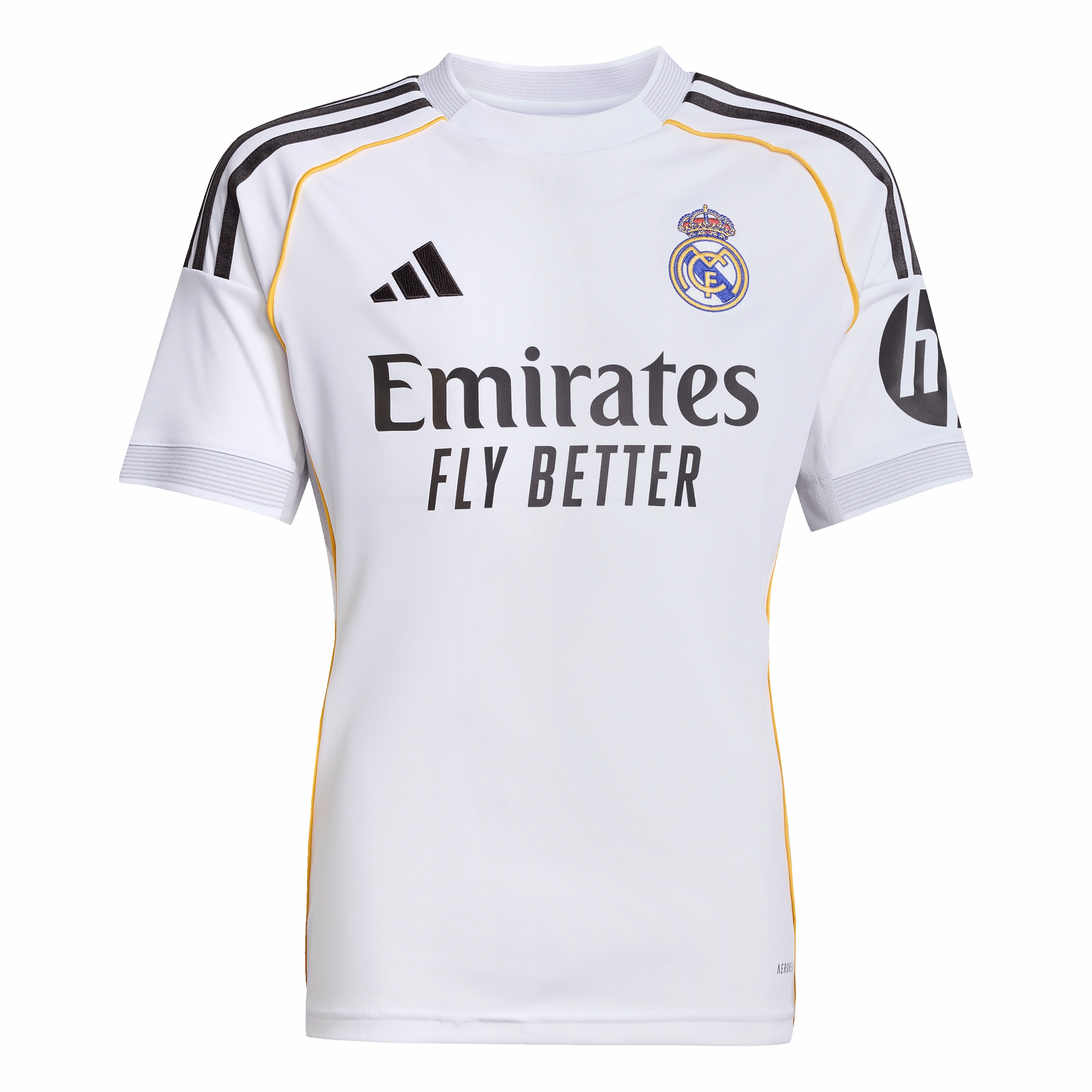 Real Madrid 25/26 Home Youth Jersey (JN8887) Dry Support Bonded Armhole