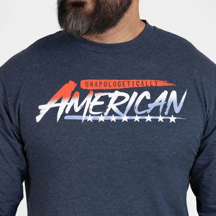Leisure Wear Unapologetically American Long Sleeve - Navy