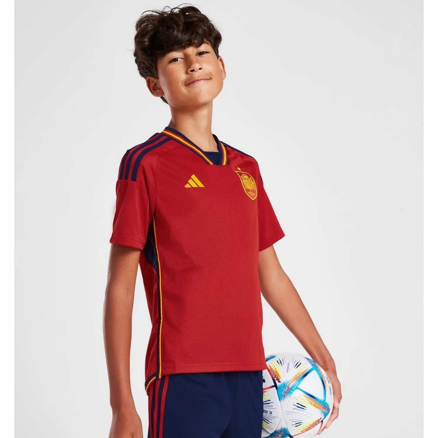 Spain 2022 Home Kit Junior Full Set T-shirt & short Motion Friendly