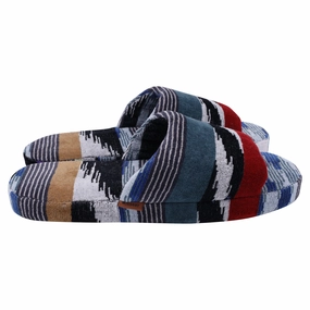 Durable Leather Missoni Clint Jacquard Slippers in Multicolor Cotton
