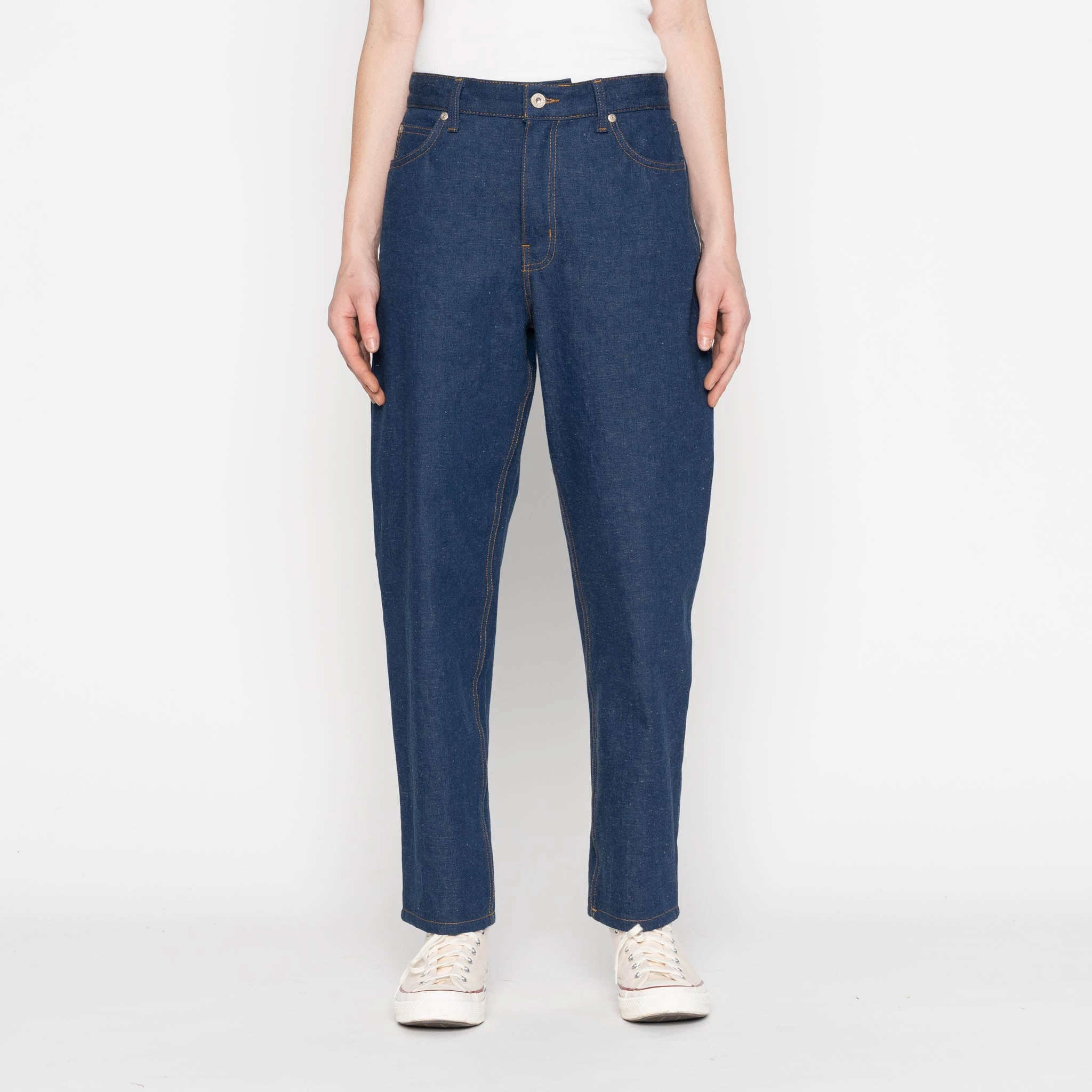 Relaxed Basics Bestie - 2x1 Dungaree Nep Denim - Mid Indigo