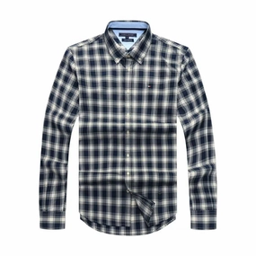 Reinforced Buttonholes Warm Weather Wear Tommy Hilfiger Long Sleeve Men II Check Shirt