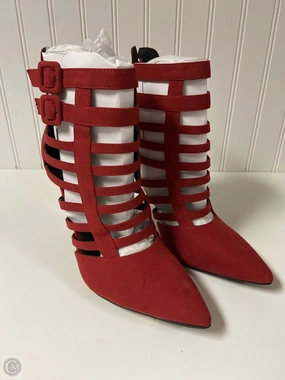 Shoes Heels Stiletto By Guess In Red, Size: 11 Classic Edge Glamorous Stilettos