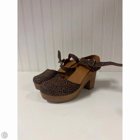 Seasonal Feel Shock Resistant Shoes Heels Block By Universal Thread In Blue & Orange, Size: 6