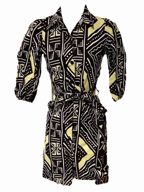 Women's Dress Black Yellow 00/XXS Sleek and Flattering