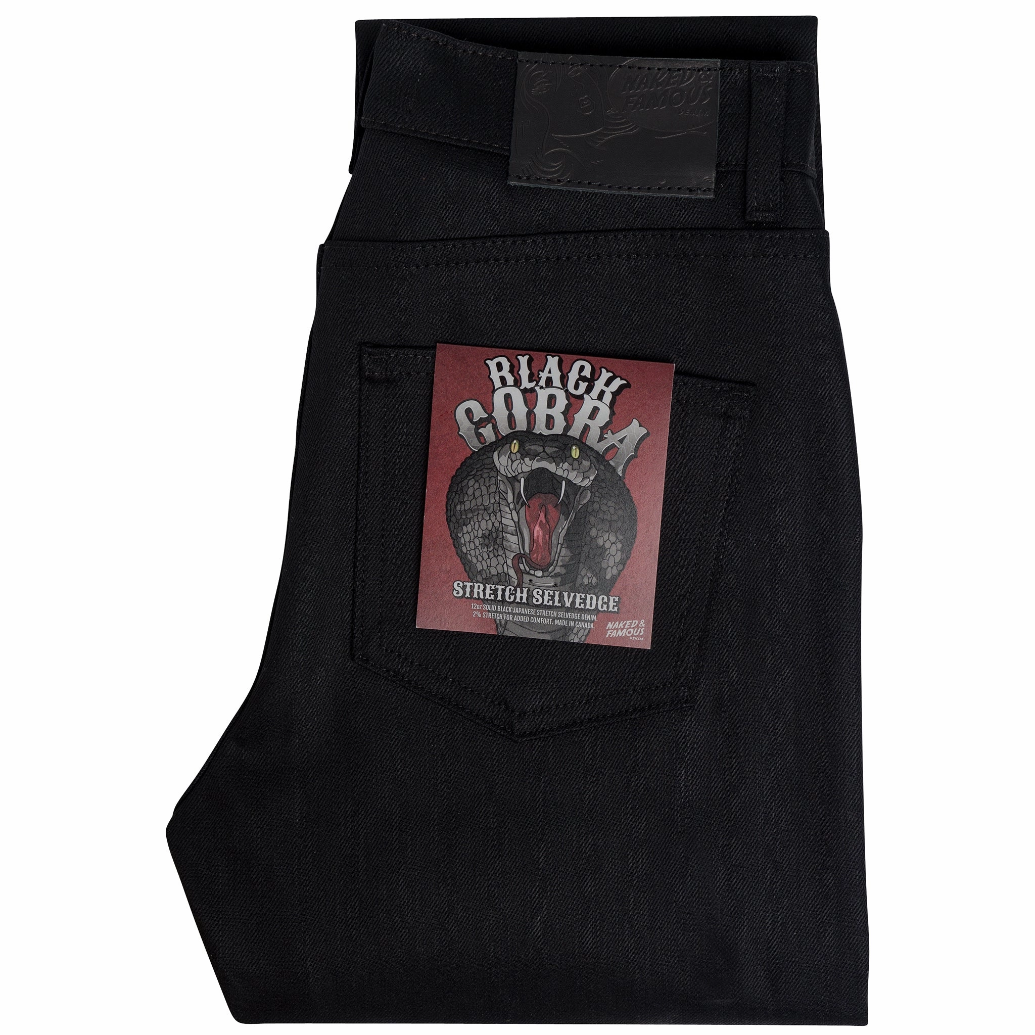 High Durability Thread Tear Resistant Denim Women's - High Skinny - Black Cobra Stretch Selvedge