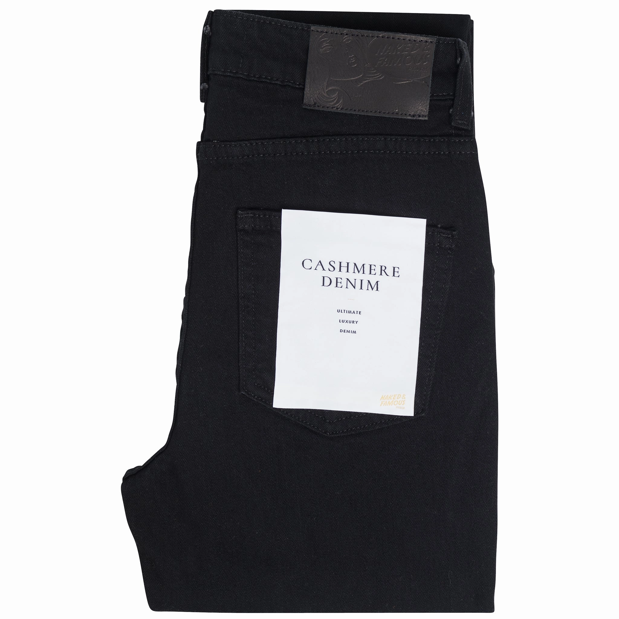 High Skinny - Black Cashmere Barrel Leg Construction Contemporary Waist