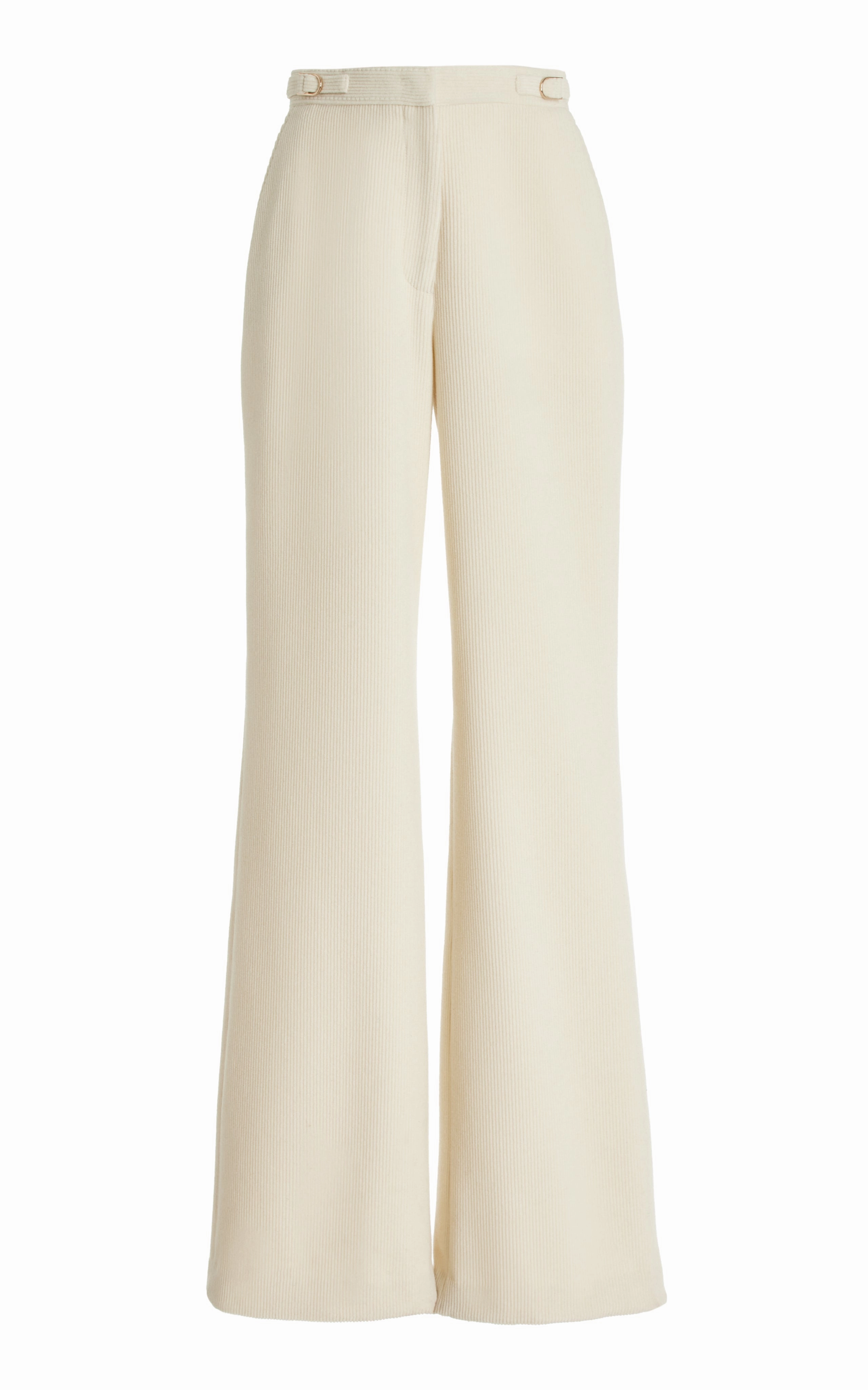 Sophisticated Attire Convertible Cuff Mechanism Vesta Pant in Ivory Cashmere Corduroy