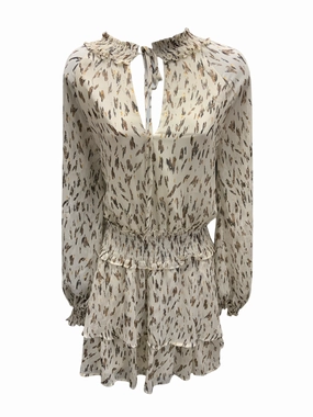 Bright-Hue Polished and Elegant Vici Women's Dress Cream M