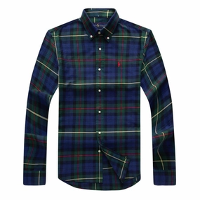 Relaxed Look Chill Comfort Ralph Lauren  Male Long Sleeve Checkered Shirt Plaid